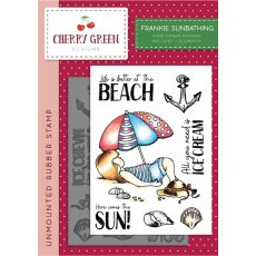 Cherry Green A6 Stamp - Frankie Sunbathing