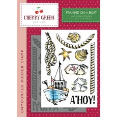 Cherry Green A6 Stamp - Frankie on a Boat