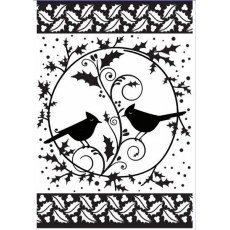Couture Creations - Cardinal Kisses 5x7 Embossing Folder