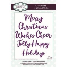 Lisa Horton Stylish Script Collection Christmas Wishes Die