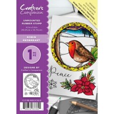 Crafter's Companion A6 Unmounted Rubber Stamp - Robin Redbreast