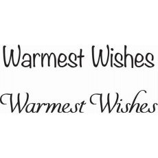 Woodware Just Words - Warmest Wishes Stamp