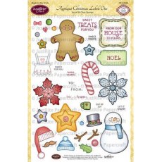JustRite Stamps - Applique Christmas Labels One