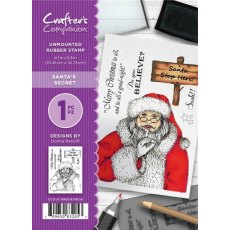 Crafter's Companion - A6 Rubber Stamp - By Donna Ratcliff - Santa's Secret