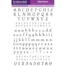 Crafters Companion Sentimentals A5 Alphabets Acrylic Stamp Set