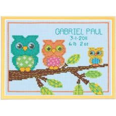 Dimensions Owl Birth Record Counted Cross Stitch Kit