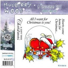 Crafters Companion Mulberry Wood A Christmas Gift Rubber Stamp
