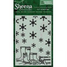 Sheena Douglass 5x7 Inch Embossing Folder Snowy Boots