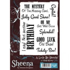 Sheena Douglass A Little Bit Sketchy A6 Stamp A Village Mystery I Say