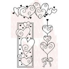 Woodware - Clear Magic - Wedding Hearts Stamp