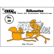 Crealies Silhouetzz Dies 03 - Squirrels CLSH03