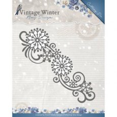 Amy Design Vintage Winter Snowflake Swirl Border