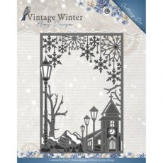 Amy Design Vintage Winter Die Village Frame Rectangle