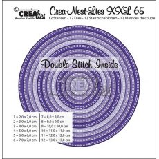 Crealies Crea-Nest-Lies XXL Dies no. 65 Circles with Double Stitch Inside