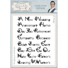 Phill Martin Sentimentally Yours Lavish Leaves Stamps - Sentiments