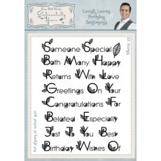 Phill Martin Sentimentally Yours Lavish Leaves Stamps - Birthday Sentiments