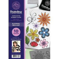 Threaders A5 Unmounted Rubber Stamp - Blooming Brilliant