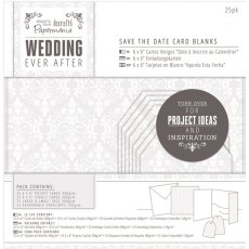 Papermania Wedding Ever After Save the Date Card Blanks Wedding Damask Pack - 100 Items - Was £11.4