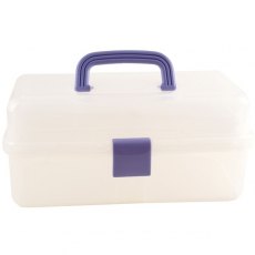 DoCrafts Clear Caddy with Lilac Handle & Catch