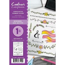 Crafter's Companion - A6 Rubber Stamp - Borders and Motifs