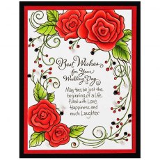 Stampendous Rose Wedding Rubber Stamp