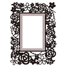 Hobby Solution Die Cut and Emboss Folder - Rectangle Floral