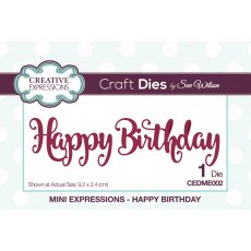 Sue Wilson Mini Expressions - Happy Birthday Die CEDME002