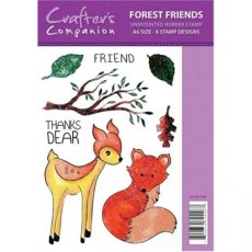 Spectrum Sparkle Unmounted A6 Rubber Stamp Set Forest Friends - 3 for £10