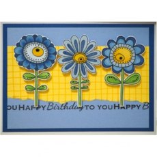 Woodware Clear Singles - Bold Blooms - Daisy Bunch Stamp