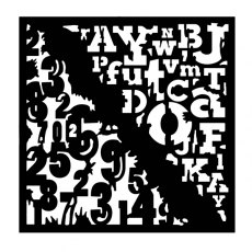 Woodware 6x6' Stencil - Numbers & Letters