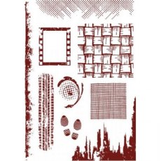 Crafters Companion Textures A6 Unmounted Stamp  Basket and Burlap
