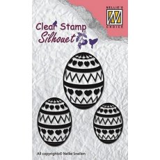 Nellie Snellen Clear Stamps Silhouette Easter Eggs SIL028