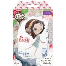 Verity Rose Clear Acrylic Stamp Flutterby