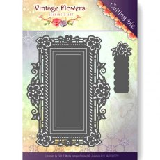 Jeanine's Art Vintage Flowers Dies - Floral Rectangle
