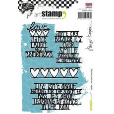 Carabelle Studio Cling Stamp A6 : Smile, Love and Dancing by B.