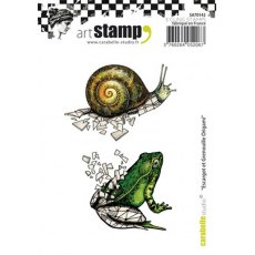 Carabelle Studio Cling Stamp A7 : Escargot et Grenouille Origami