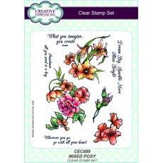 Creative Expressions Liz Borer  A5 Clear Stamp Set - Mixed Posy