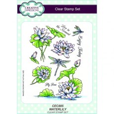 Creative Expressions Liz Borer  A5 Clear Stamp Set - Waterlily