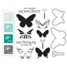 Hero Arts Colour Layering Butterflies Dies, Stamps & Ink Pads SB104