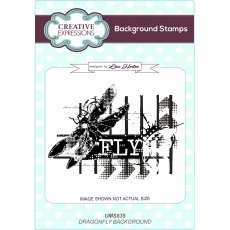 Creative Expressions Lisa Horton A6 Background Stamp - Dragonfly