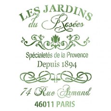 Stamperia A4 Stencil G - Le Jardins Du Rosees KSG375