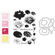 Hero Arts Colour Layering Water Lilies Dies, Stamps & Ink Pads SB141