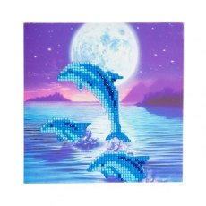 Craft Buddy Crystal Card Kit - Moonlight Dolphins CCK-A11