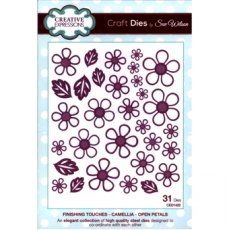 Creative Expressions Finishing Touches Camellia Open Petals Die Set by Sue Wilson