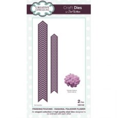Creative Expressions Finishing Touches Diagonal Foldover Flower Die set by Sue Wilson - CLEARANCE