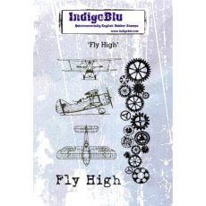 Indigoblu A6 Red Rubber Stamp by Kay Halliwell-Sutton - Fly High