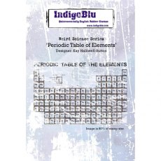 Indigoblu A6 Red Rubber Stamp by Kay Halliwell-Sutton - Periodic Table Of Elements