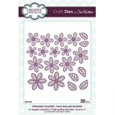 Creative Expressions Finishing Touches Faux Quilled Blooms Die Set by Sue Wilson