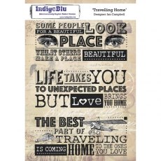 Indigoblu A5 Red Rubber Stamp - by Ian Campbell - Travelling Home