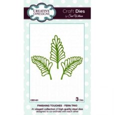 Creative Expressions Finishing Touches Fern Trio Die Set by Sue Wilson
